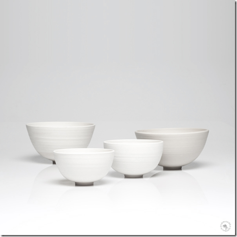 Series of hand-thrown bowls by Andrew Widdis