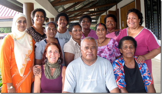 Ilse-Marie Erl with her team in Fiji